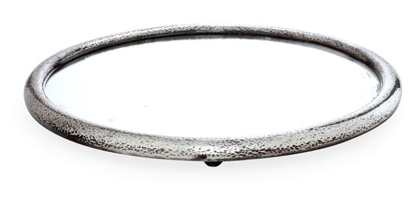 Presentoire a specchio. Argenteria italiana del XX secolo, marchio con fascio littorio in uso dal 1935 al 1945, argentiere Cesa, Alessandria