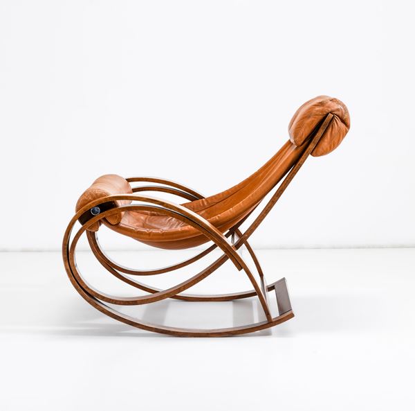 Gae Aulenti - Poltrona a dondolo mod. Sgarsul