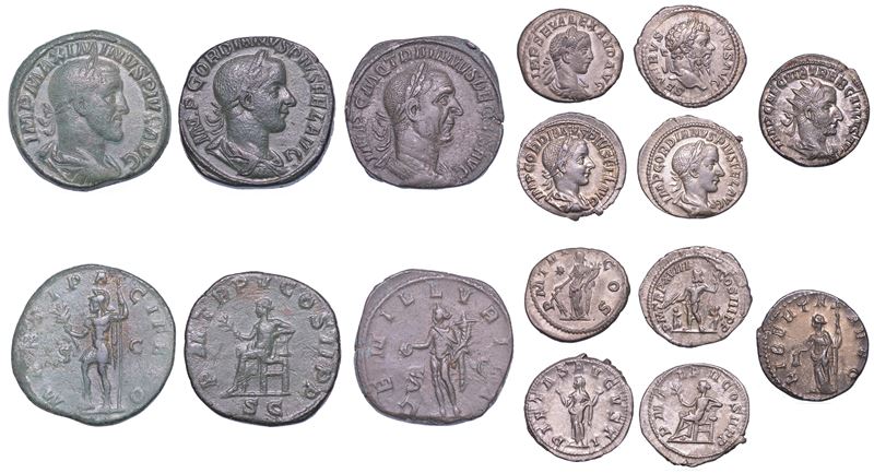 IMPERO ROMANO. Lotto di otto monete.  - Auction Numismatics - Cambi Casa d'Aste