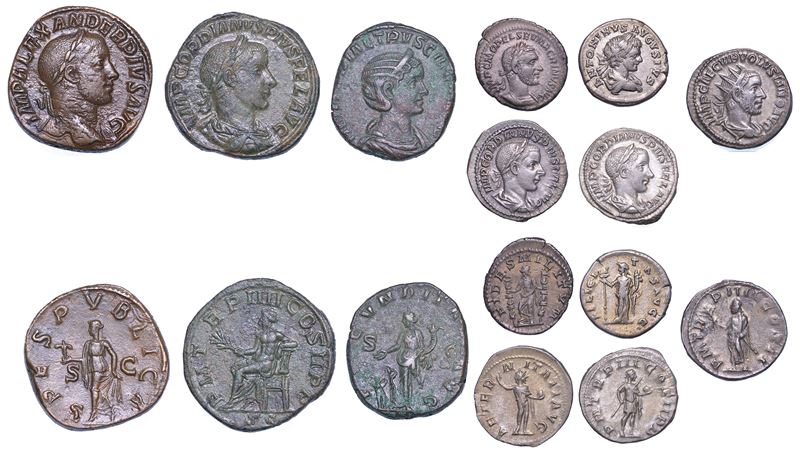 IMPERO ROMANO. Lotto di otto monete.  - Auction Numismatics - Cambi Casa d'Aste