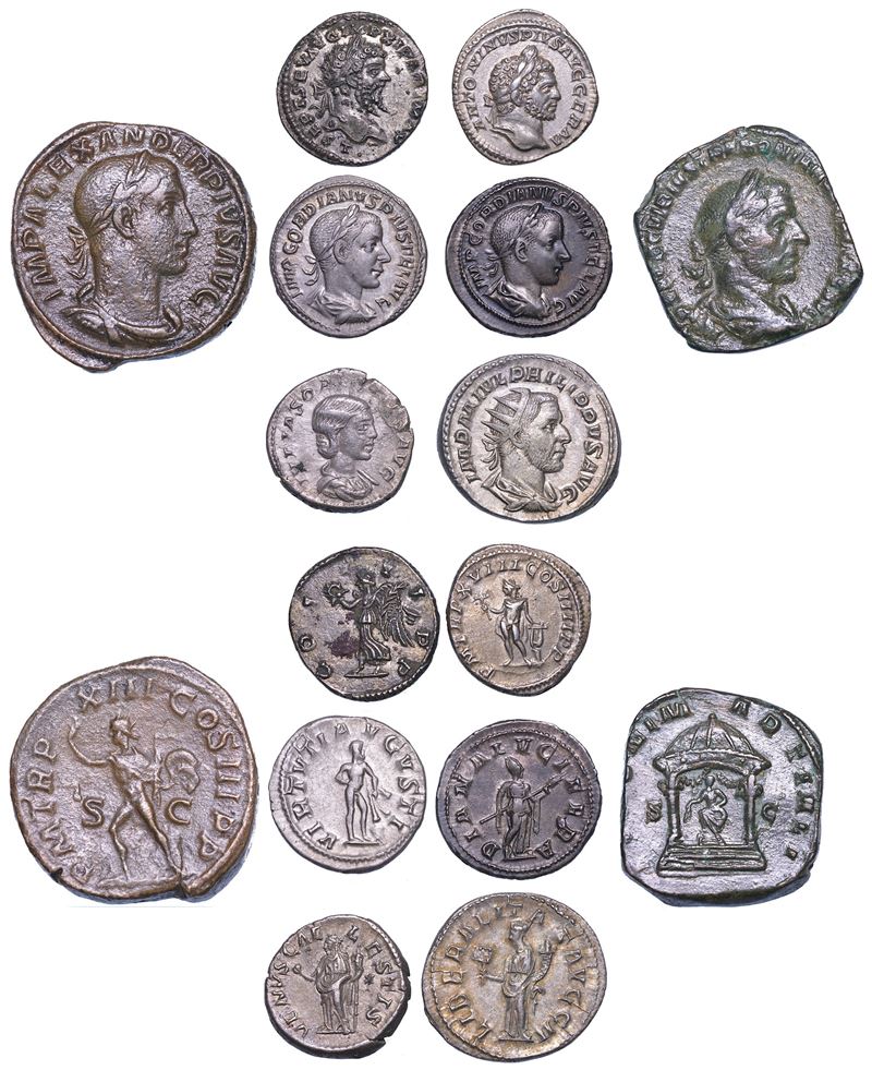 IMPERO ROMANO. Lotto di otto monete.  - Auction Numismatics - Cambi Casa d'Aste