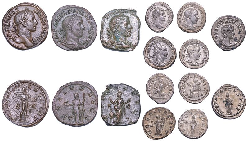 IMPERO ROMANO. Lotto di otto monete.  - Auction Numismatics - Cambi Casa d'Aste