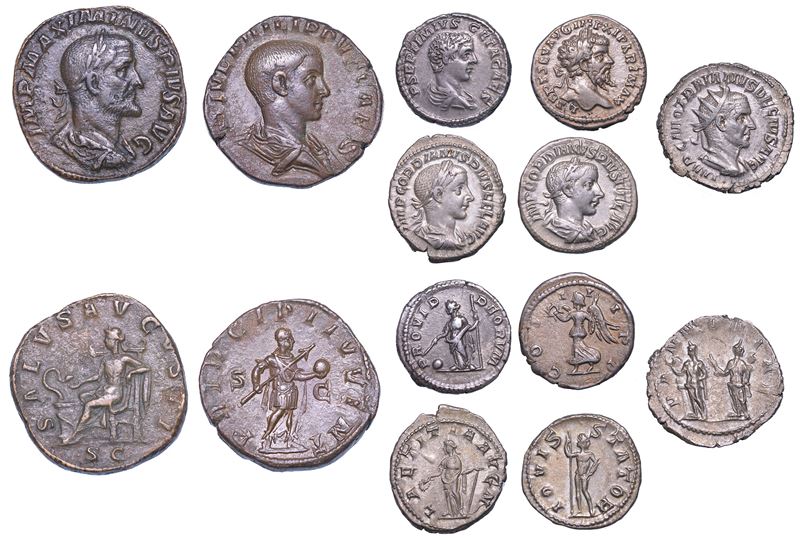 IMPERO ROMANO. Lotto di sette monete.  - Auction Numismatics - Cambi Casa d'Aste