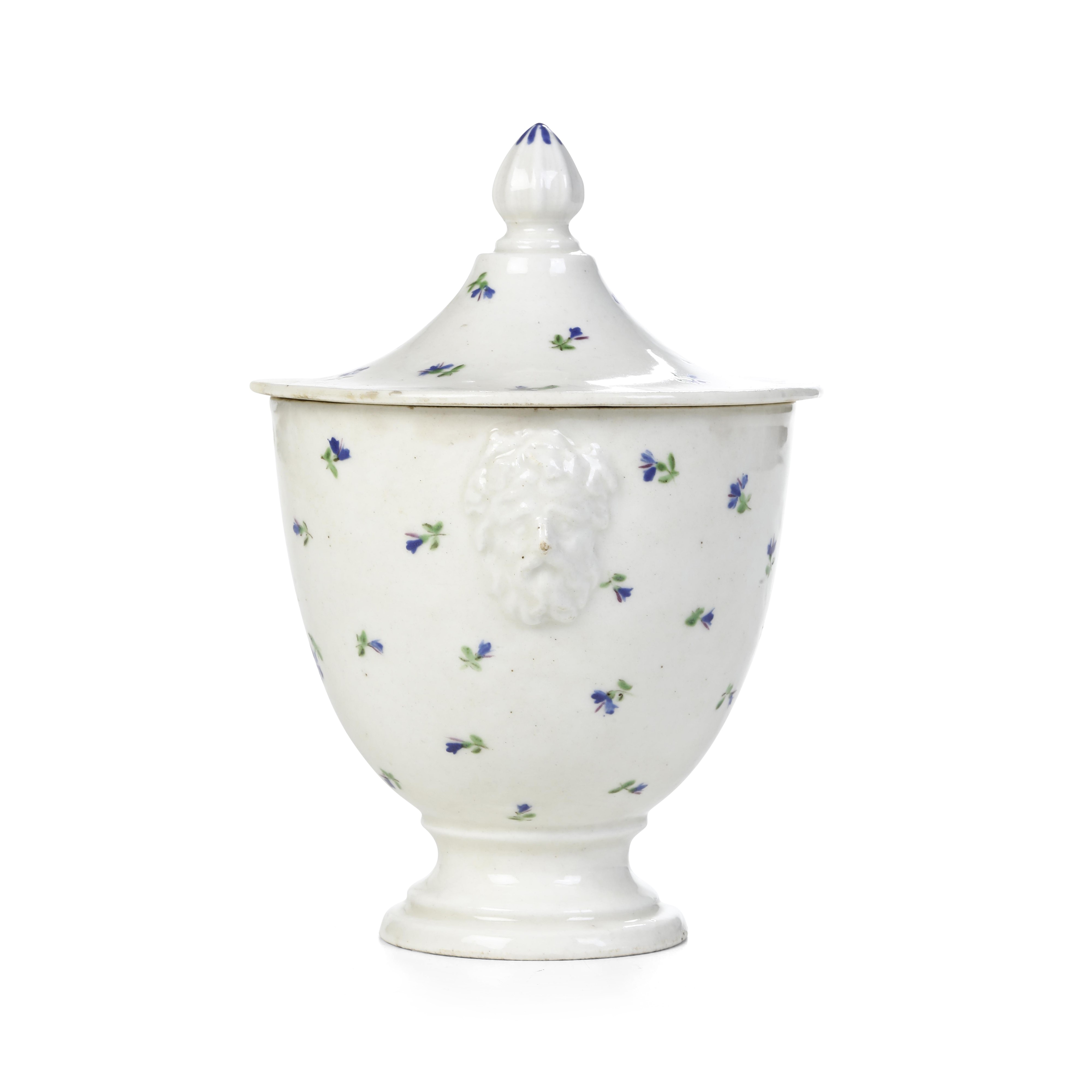 Manifattura di Vinovo (Torino), Zuccheriera con coperchio conico, porcellana, 1815-1825