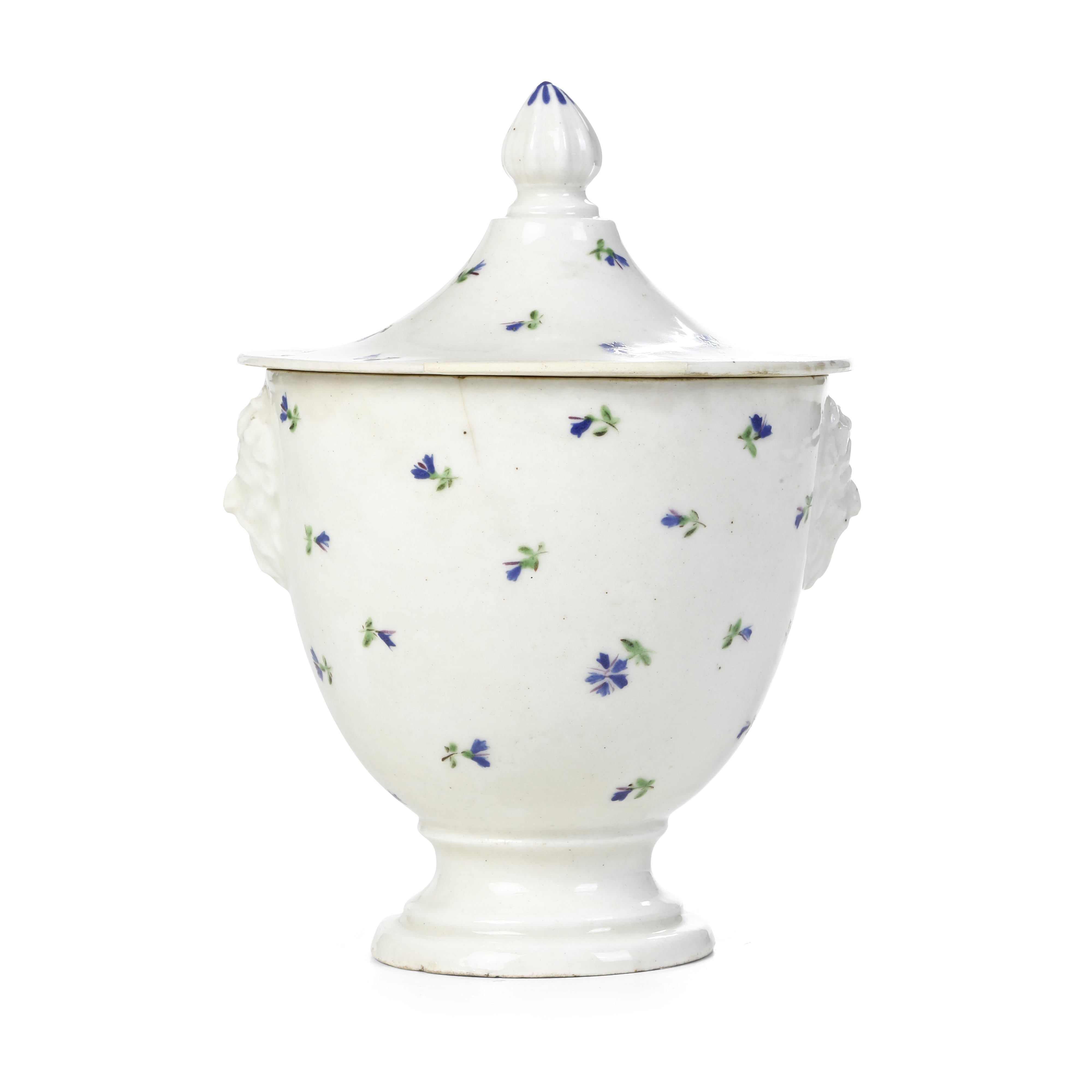 Manifattura di Vinovo (Torino), Zuccheriera con coperchio conico, porcellana, 1815-1825