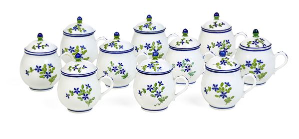 Dieci cremiere Torino, Manifattura di Vinovo, periodi Gioanetti (1780-1815), 1800 circa 