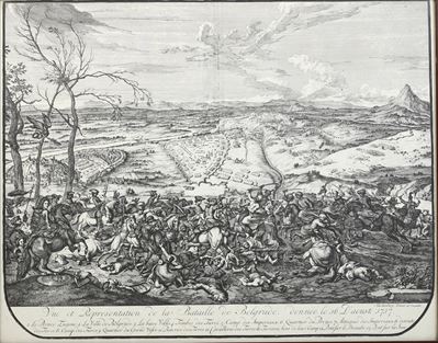 Jan Van Hichtenburg (1647-1733) Vuë Et Representation De la Bataille De Belgrade, Donnée le 16 D'...