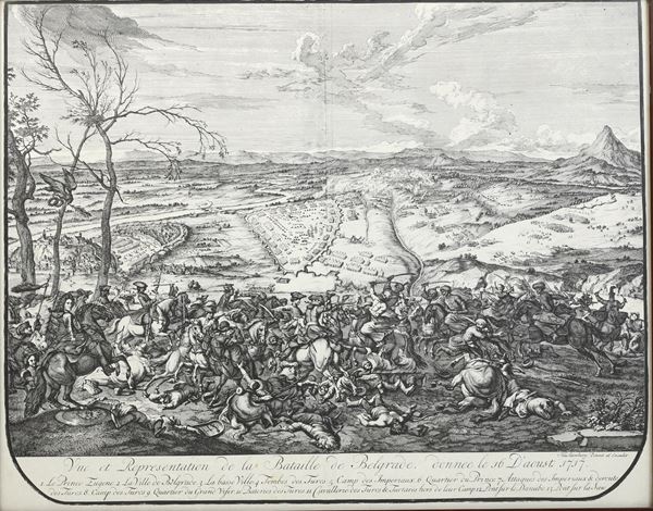 Jan Van Hichtenburg (1647-1733) Vuë et Representation de la Bataille de Belgrade, donnée le 16 D'aoust 1717