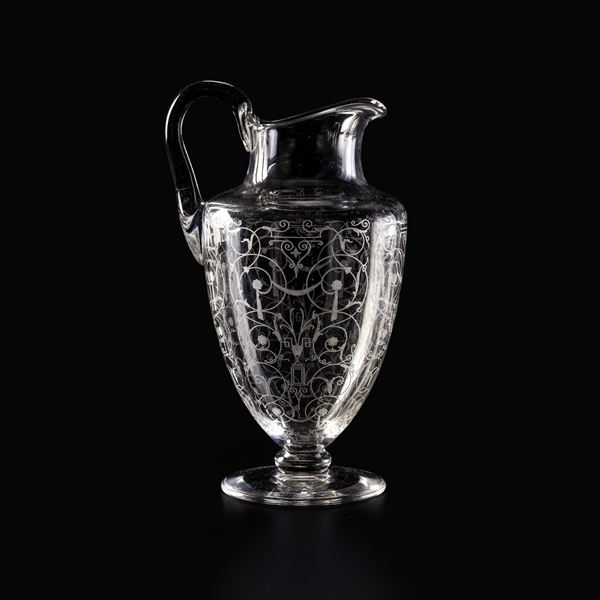 Brocca "Michelangelo" Francia, Manifattura Baccarat, seconda metà del XX secolo 