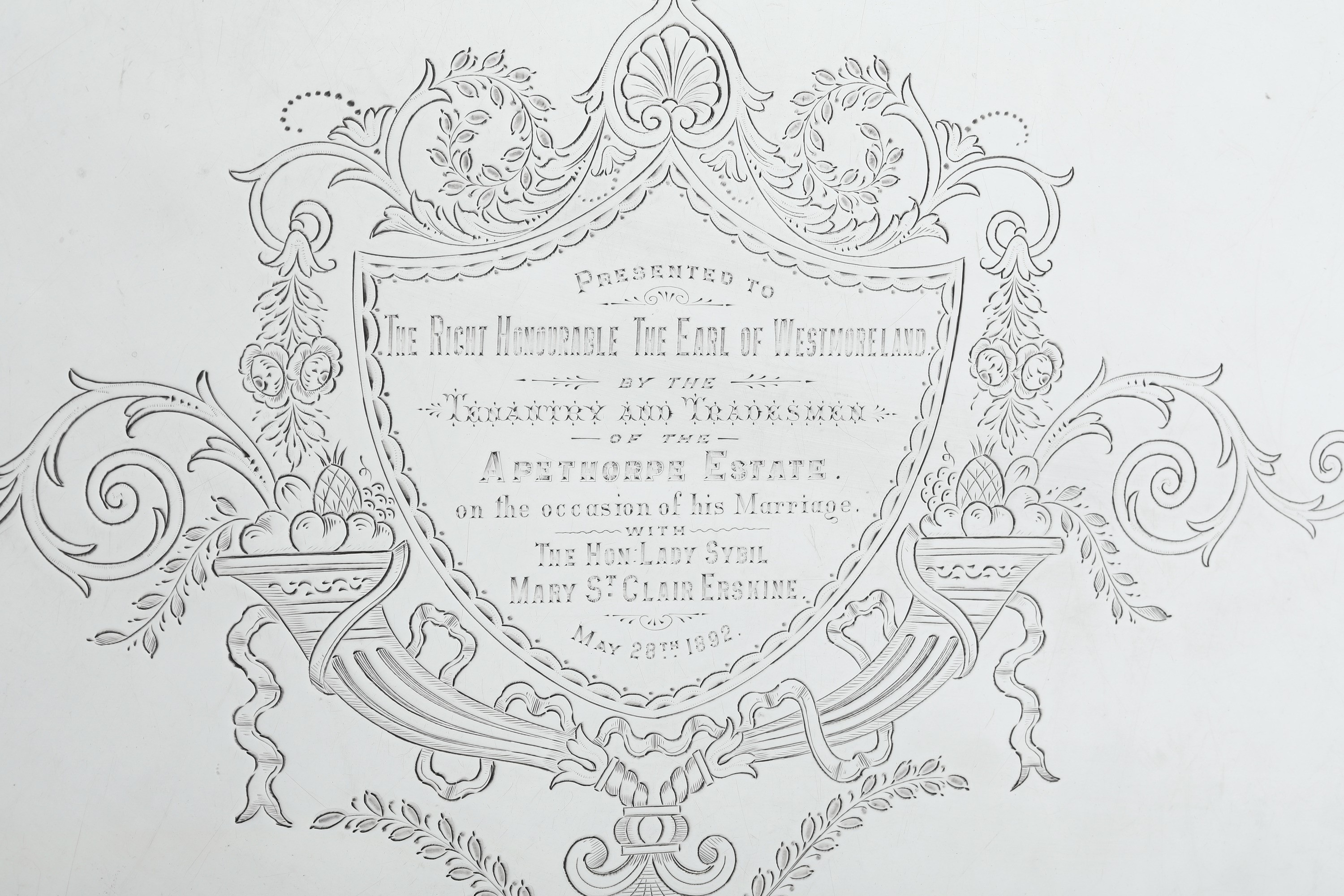 Vassoio. Sheffield 1891