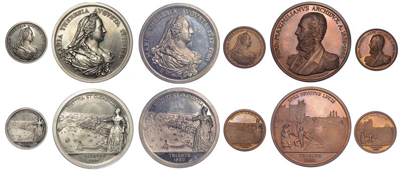 TRIESTE. Lotto di sei medaglie.   - Auction Numismatics - Cambi Casa d'Aste