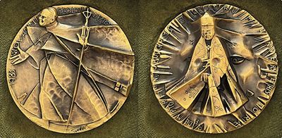 Vaticano. Giovanni Paolo II, 1978-2005. Medaglia in Bronzo 1983. Ricordo della Visita del Papa a ...