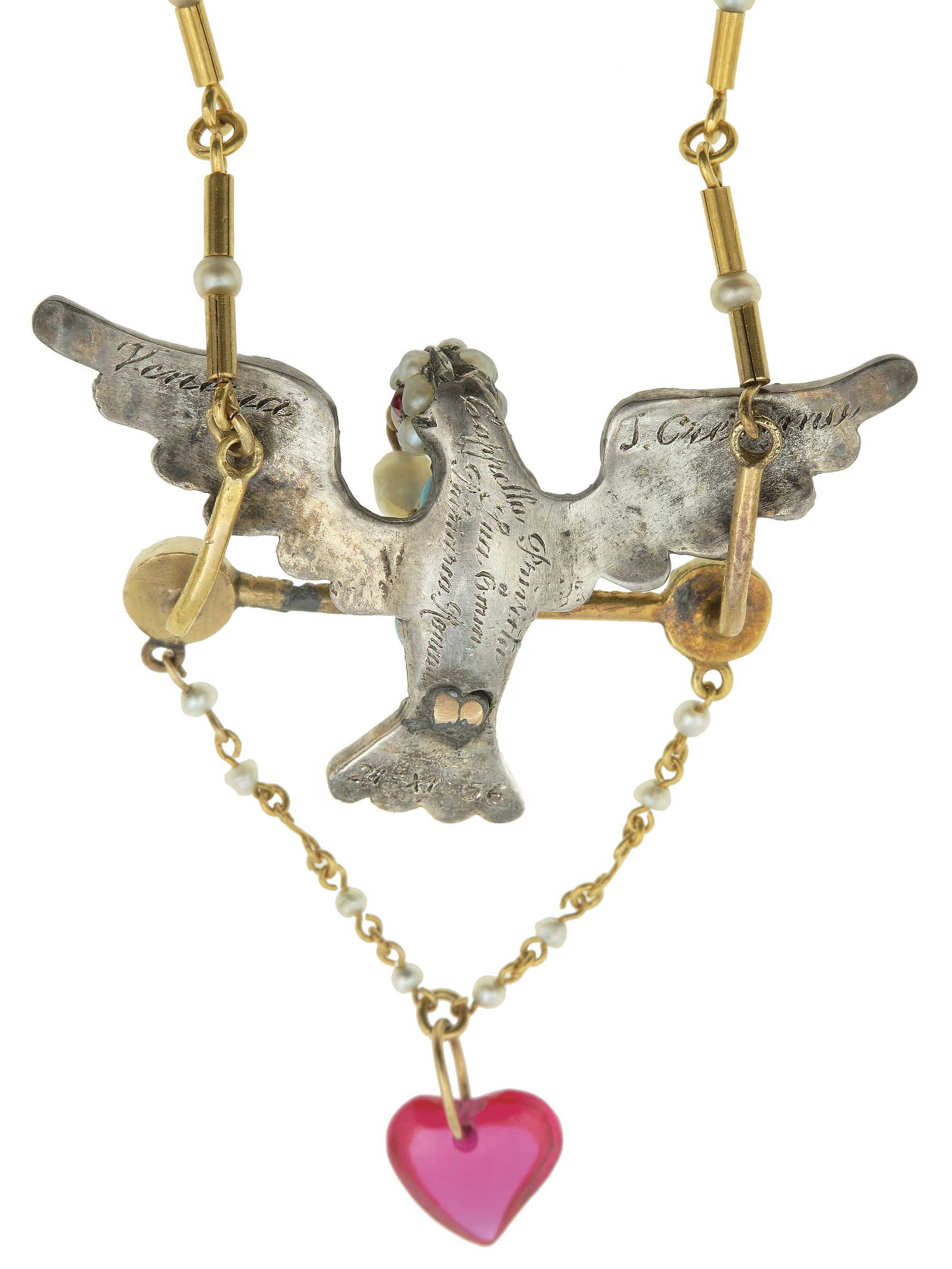 Girocollo con Pendente con Turchesi e Piccole Perle
