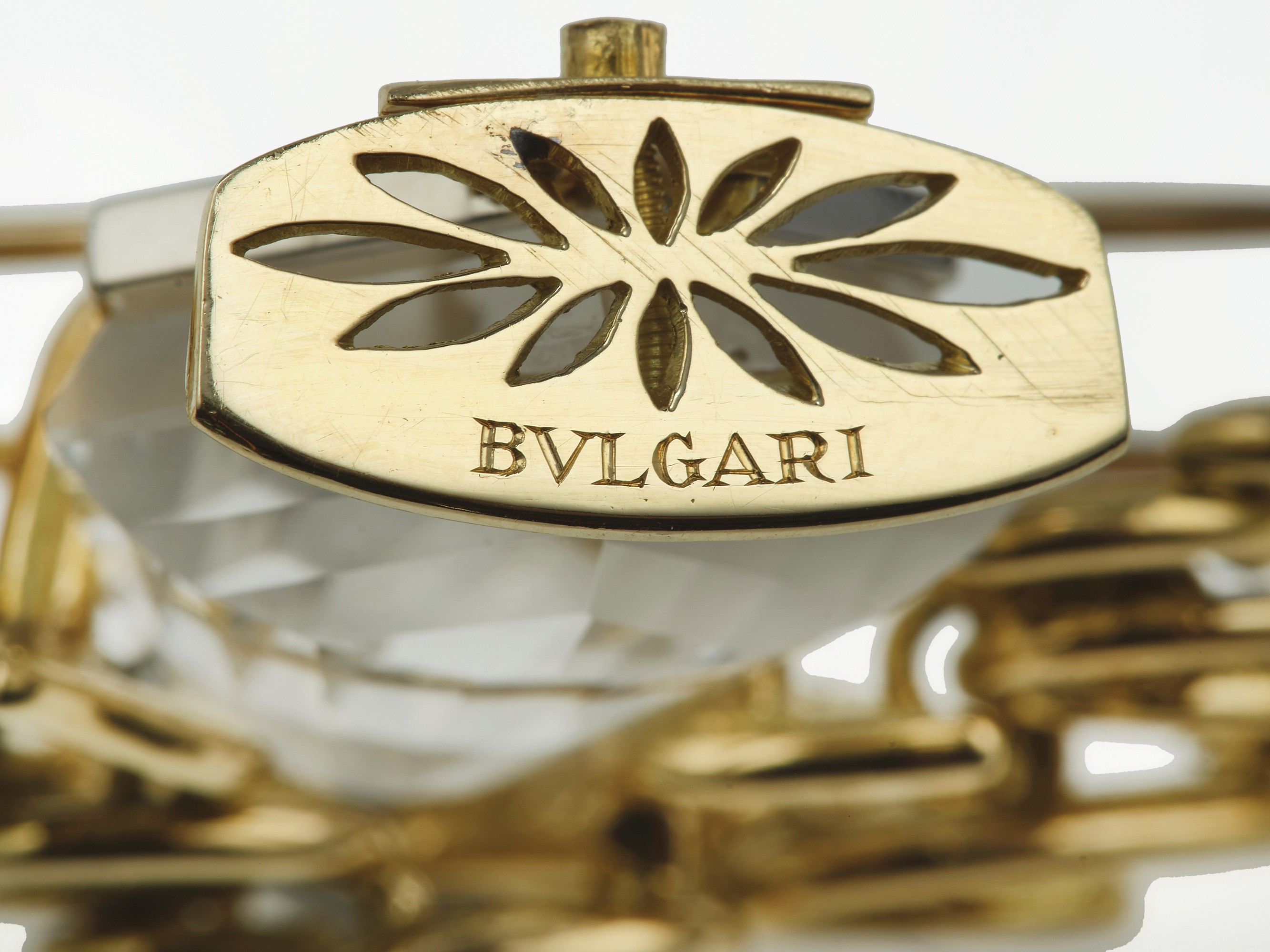Bulgari, Spilla con cristallo di rocca e diamanti