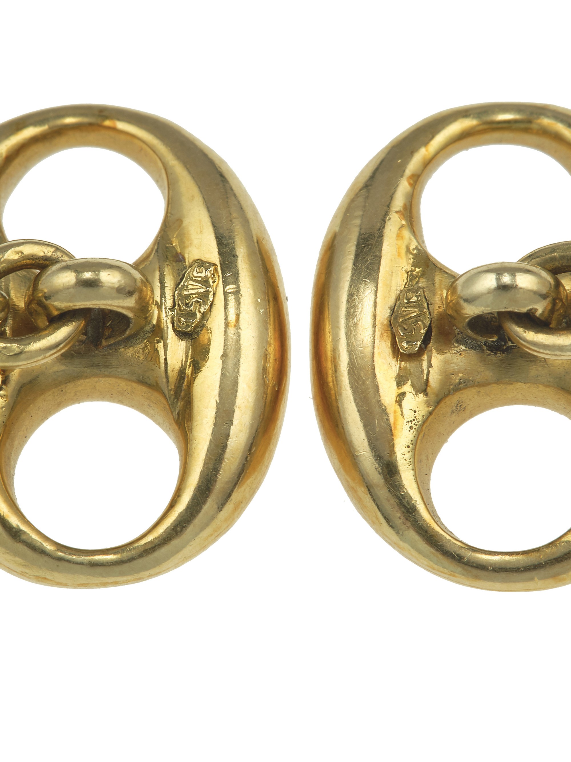 Weingrill, Bottoni da polso in oro giallo 750/1000 (punzone 15VR)