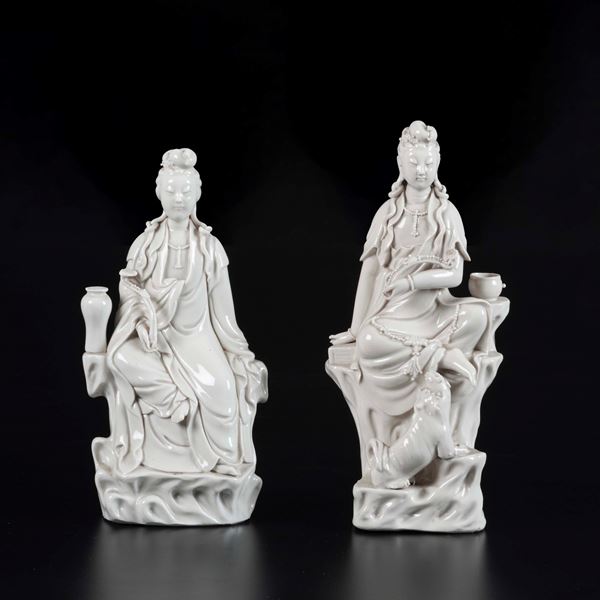 Due guanyin, blanc de chine