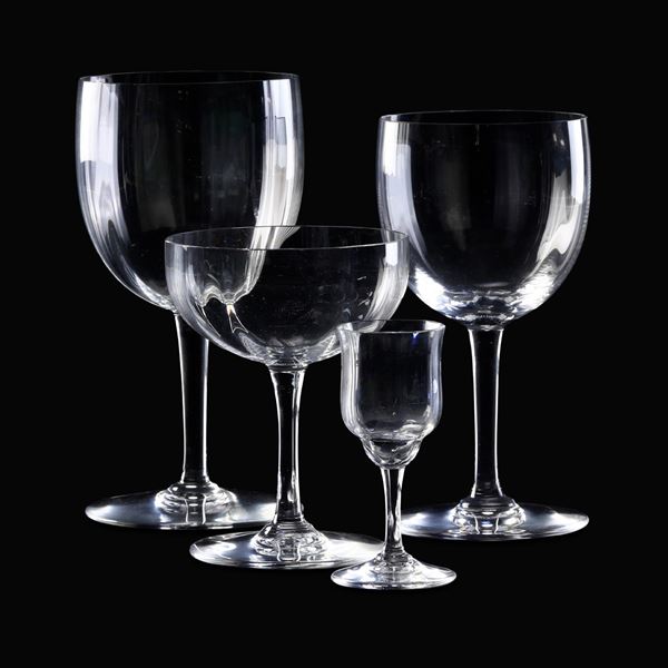 Parte di servizio di calici “Montaigne” Francia, Baccarat, seconda metà del XX secolo 