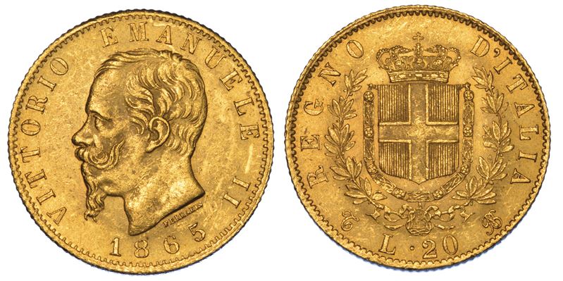 REGNO D'ITALIA. VITTORIO EMANUELE II DI SAVOIA, 1861-1878. 20 Lire 1865. Torino.  - Asta Numismatica - Cambi Casa d'Aste