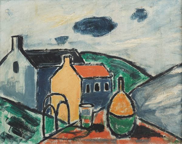 Pittore del XX secolo Paesaggio, 1954