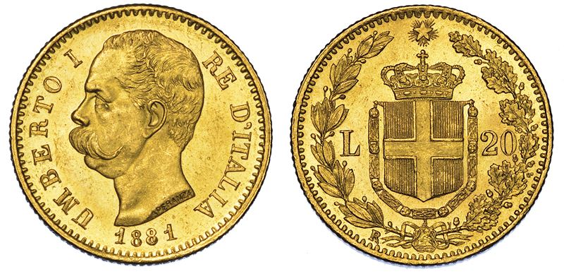 REGNO D'ITALIA. UMBERTO I DI SAVOIA, 1878-1900. 20 Lire 1881.  - Asta Numismatica - Cambi Casa d'Aste