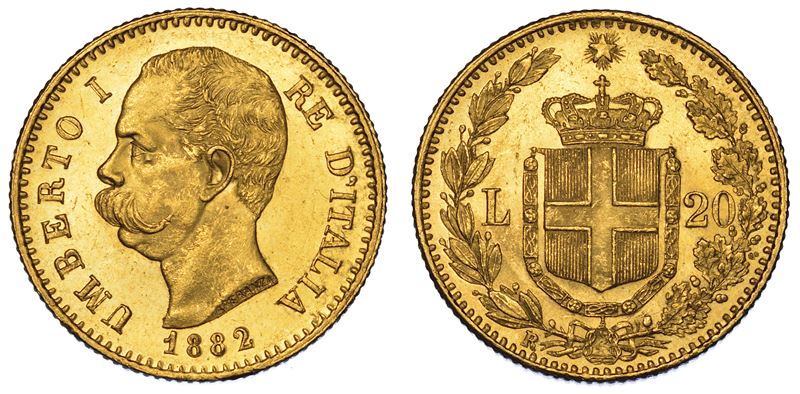 REGNO D'ITALIA. UMBERTO I DI SAVOIA, 1878-1900. 20 Lire 1882.  - Asta Numismatica - Cambi Casa d'Aste