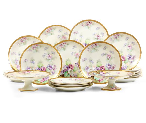 Servizio da frutta Doccia, Manifattura Richard Ginori, inizio del XX secolo Decorazione di D.Bini   