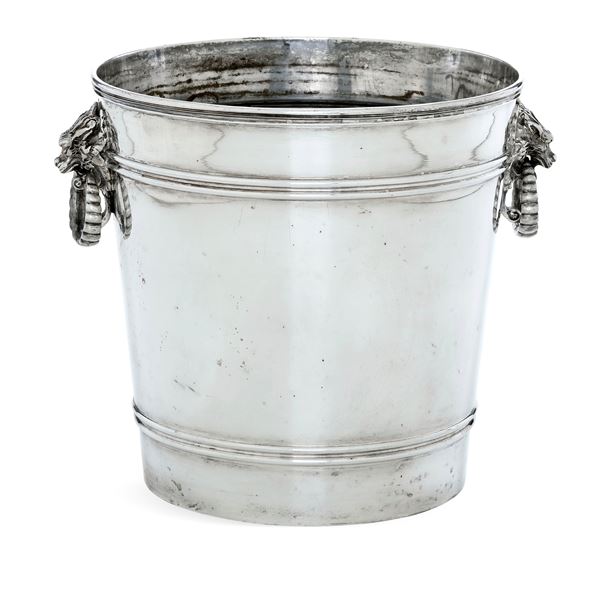 Porta ghiaccio. Argenteria veneta del XX secolo. Argentiere ubaldo San Dona, Treviso