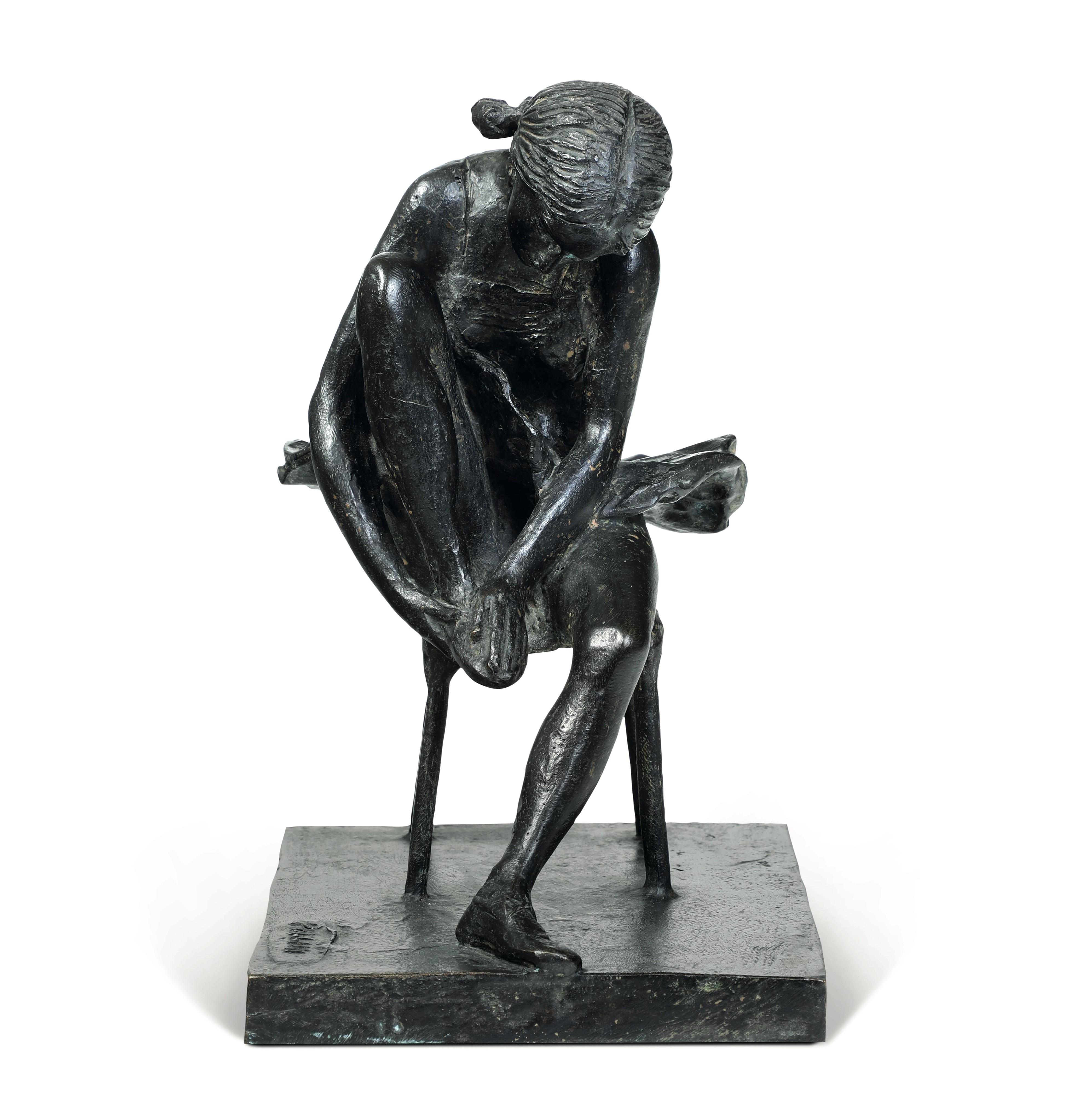 Eros Pellini - Ballerina in bronzo fuso e patinato