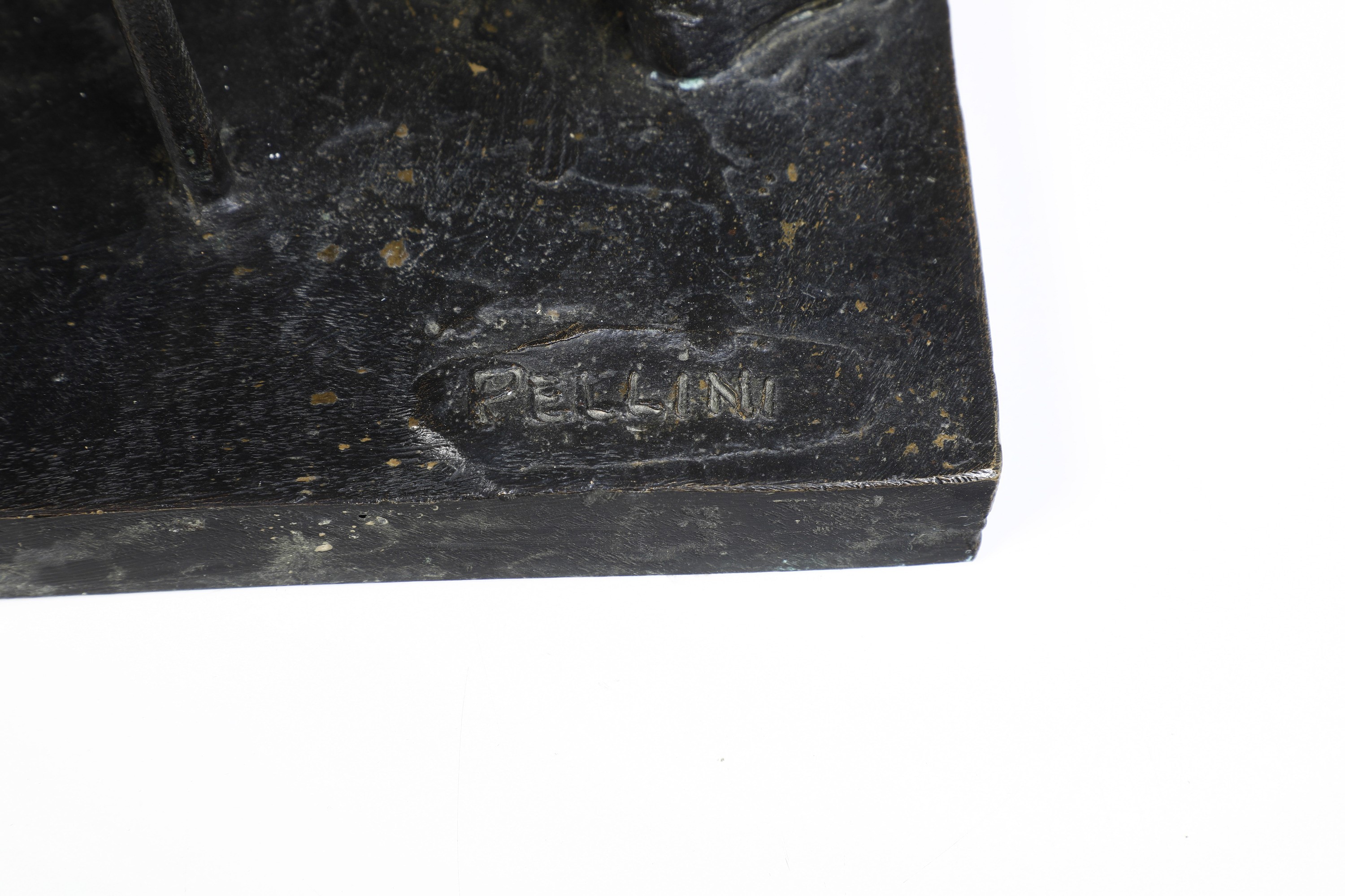 Eros Pellini - Ballerina in bronzo fuso e patinato
