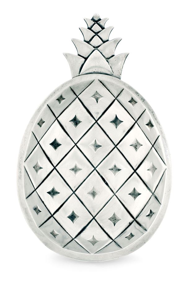 Piattino a guisa di ananas. Tiffany & Co. USA XX secolo