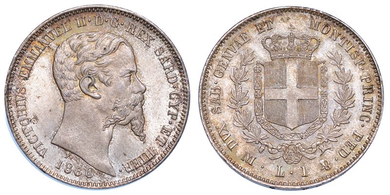 REGNO DI SARDEGNA. VITTORIO EMANUELE II DI SAVOIA, 1849-1861. Lira 1860. Milano.  - Auction Numismatics - Cambi Casa d'Aste