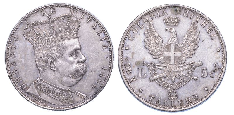 COLONIA ERITREA. UMBERTO I DI SAVOIA, 1890-1896. Tallero 1896.  - Asta Numismatica - Cambi Casa d'Aste