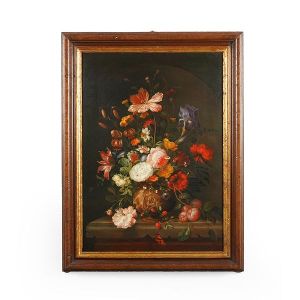 Scuola del XIX-XX secolo Natura morta con fiori