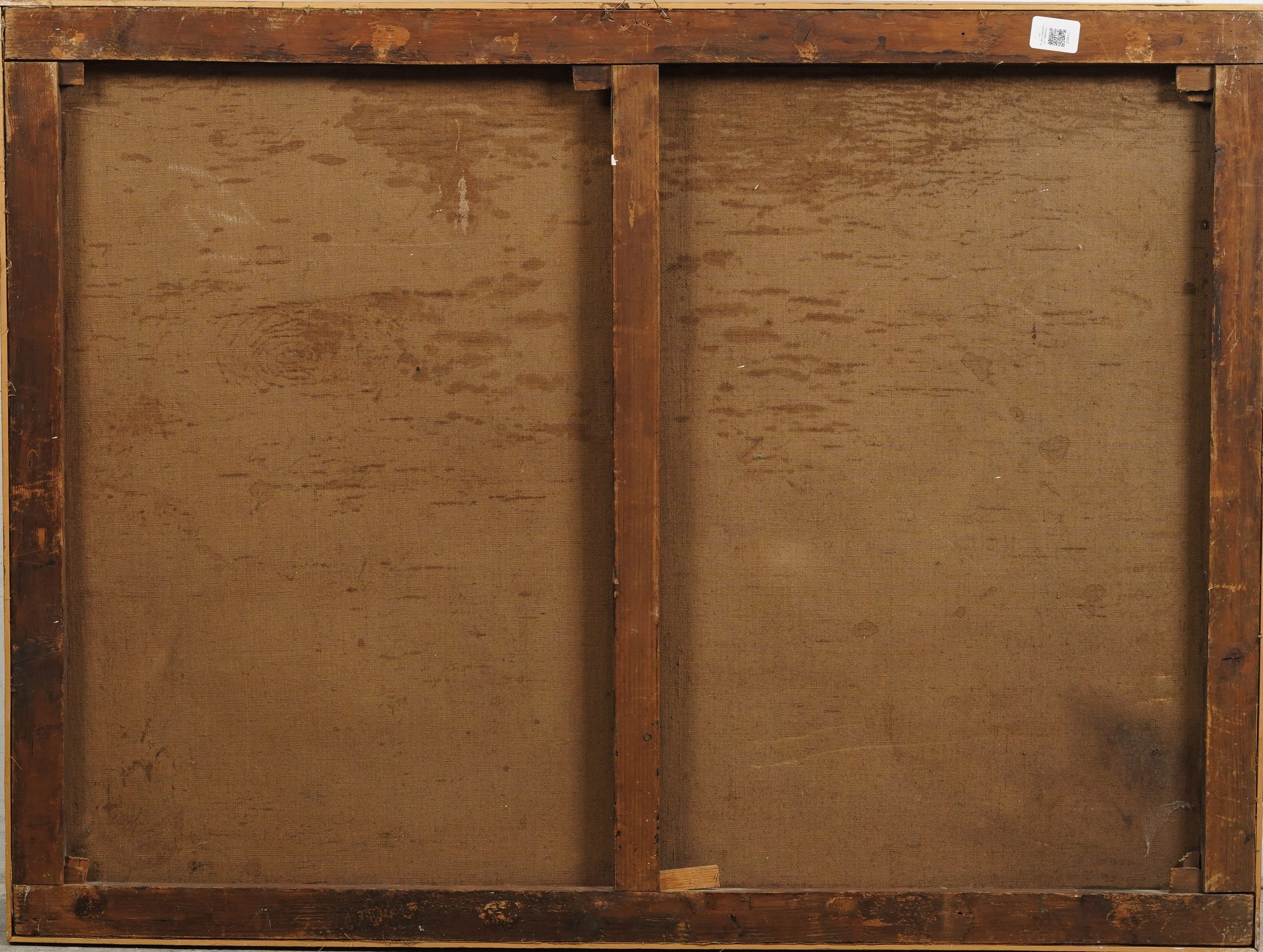 Scuola veneta del XVIII/XIX secolo, Paesaggio fluviale con contadini, olio su tela