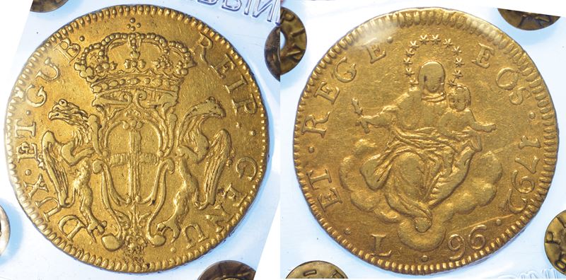 GENOVA. DOGI BIENNALI E GOVERNATORI DELLA REPUBBLICA, 1528-1797. SERIE DELLA III FASE, 1637-1797. 96 Lire 1793.  - Auction Numismatics - Cambi Casa d'Aste