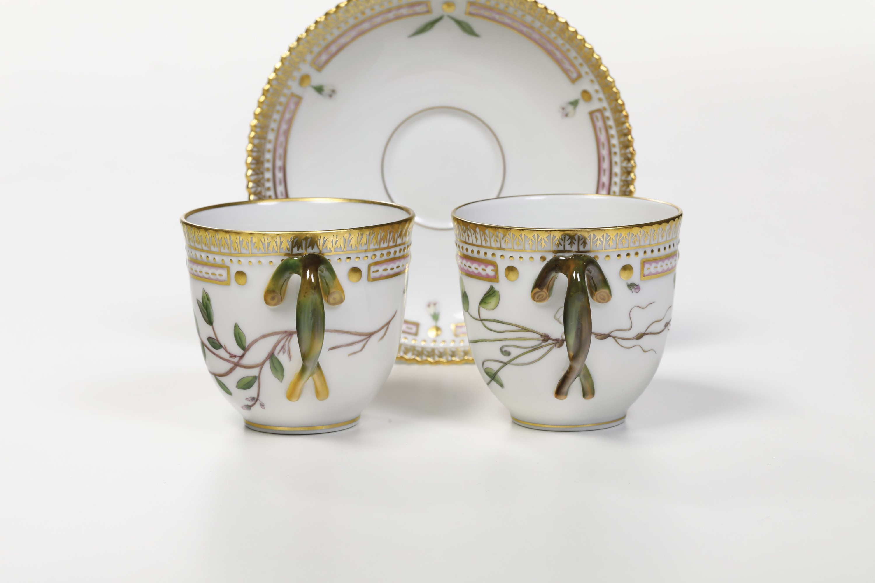 Coppia di Tazze da Caffè dal Servizio Flora Danicadanimarca, Manifattura Royal Copenhagen, 1969-1...