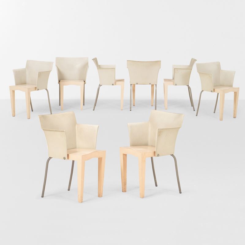 Philippe Starck : Otto sedie mod. Super Glob  - Asta Arredi del XX secolo - Cambi Casa d'Aste