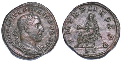 Filippo I, 244-249. Sesterzio, Anno 245.