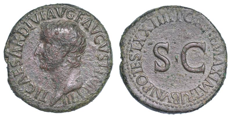 TIBERIO, 14-37. Asse, anni 22-23.  - Auction Numismatics - Cambi Casa d'Aste