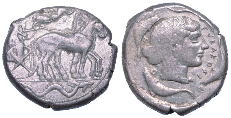 SICILIA - SIRACUSA. Tetradracma, circa 445 a.C.  - Auction Numismatics - Cambi Casa d'Aste