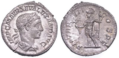 Alessandro Severo, 222-235. Denario, Anno 222.