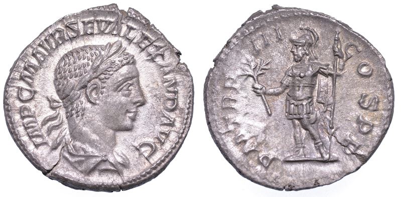 ALESSANDRO SEVERO, 222-235. Denario, anno 222.  - Auction Numismatics - Cambi Casa d'Aste