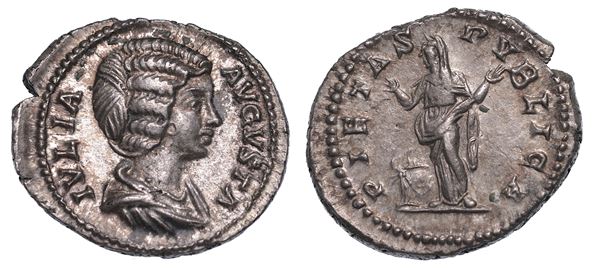 GIULIA DOMNA (moglie di Settimio Severo), 193-217. Denario.