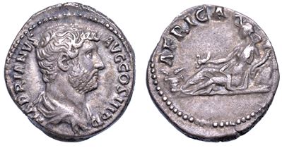 Adriano, 117-138. Denario, Anni 134-138.