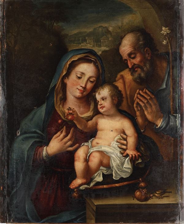 Scuola del XVII secolo Sacra Famiglia