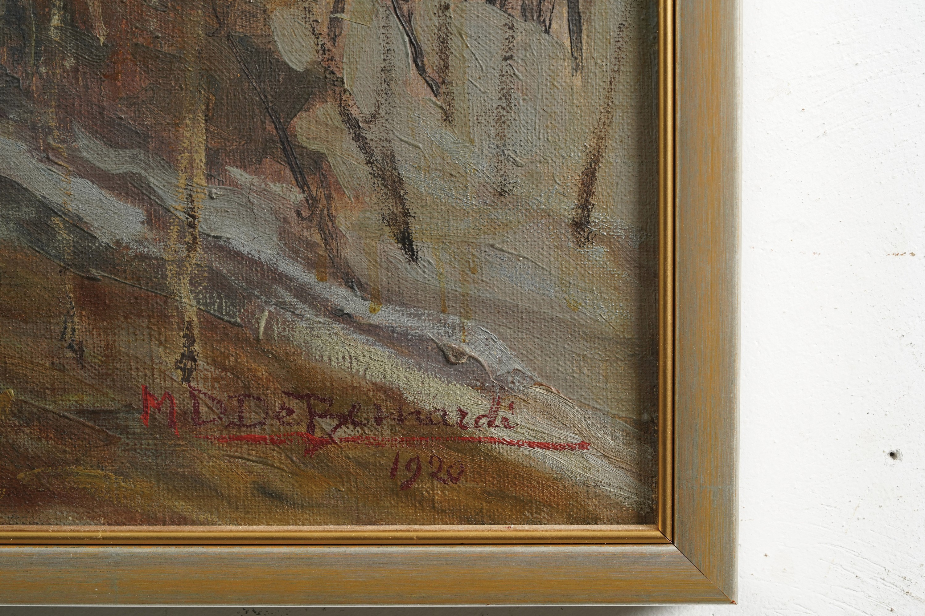 M.D. De Bernardi, 1920 Paesaggio Montano con Mago