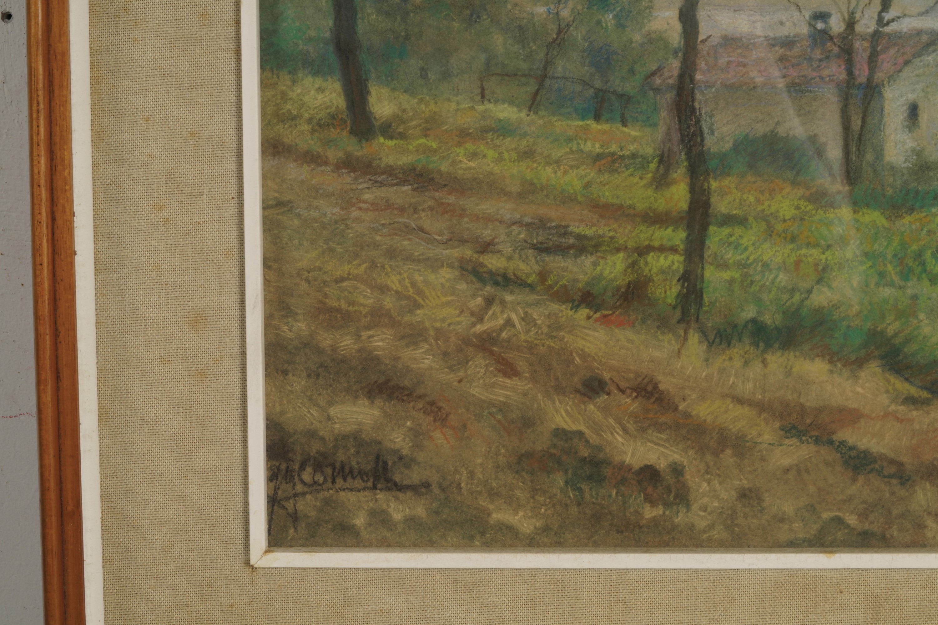 Gigi Comolli - Paesaggio con Casolare e Alberi