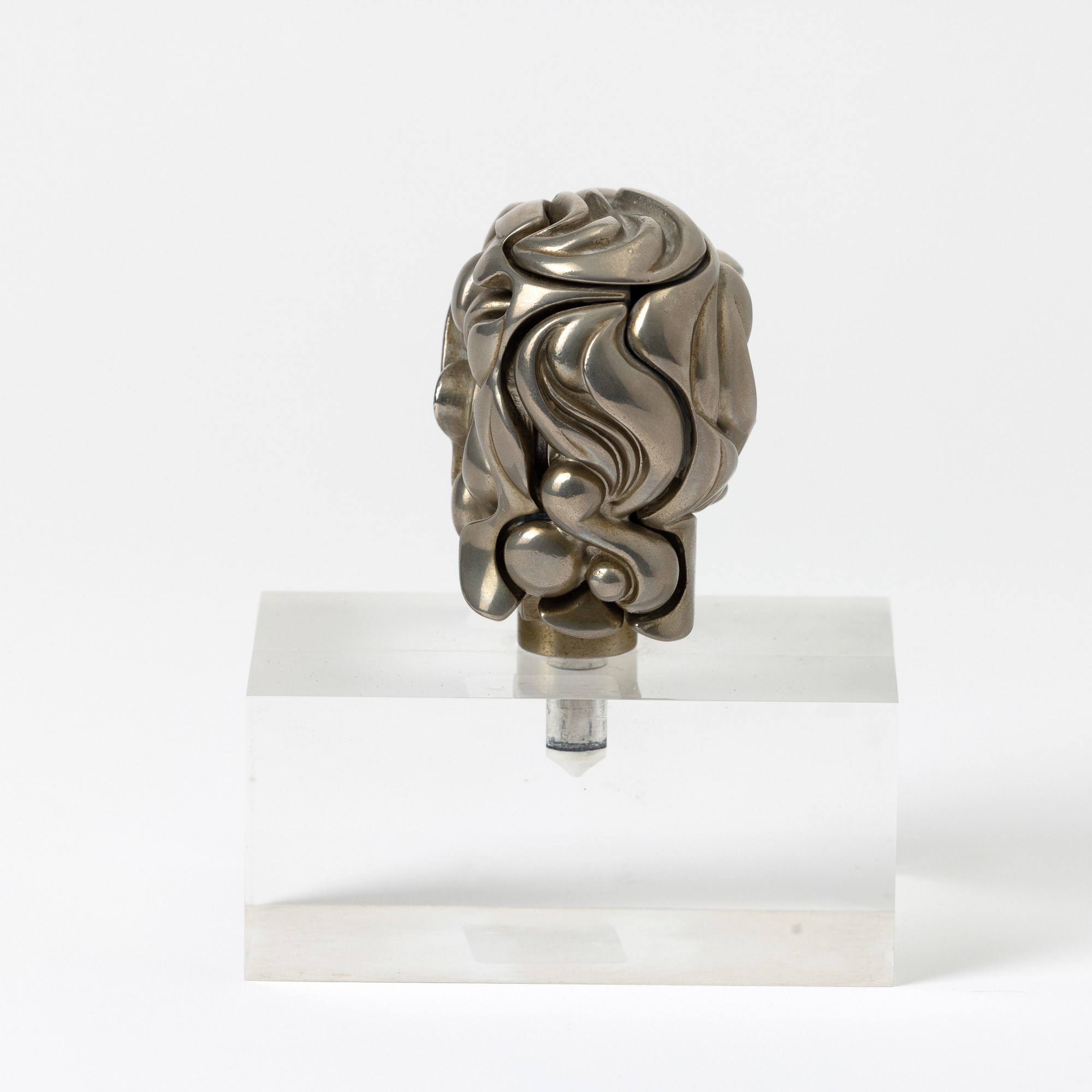 Miguel Berrocal - Portrait de Michele, scultura in metallo nichelato