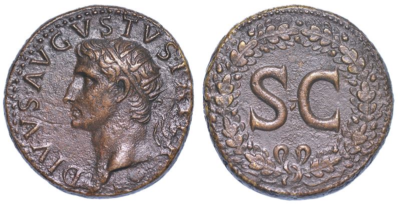 OTTAVIANO AUGUSTO, 27 a.C. - 14 d.C. Dupondio, anni 22-26 (Divo Augusto).  - Asta Numismatica - Cambi Casa d'Aste