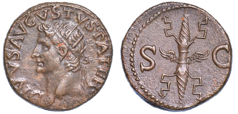 OTTAVIANO AUGUSTO, 27 a.C.-14 d.C. Asse, anni 34-37 (Divo Augusto).  - Auction Numismatics - Cambi Casa d'Aste